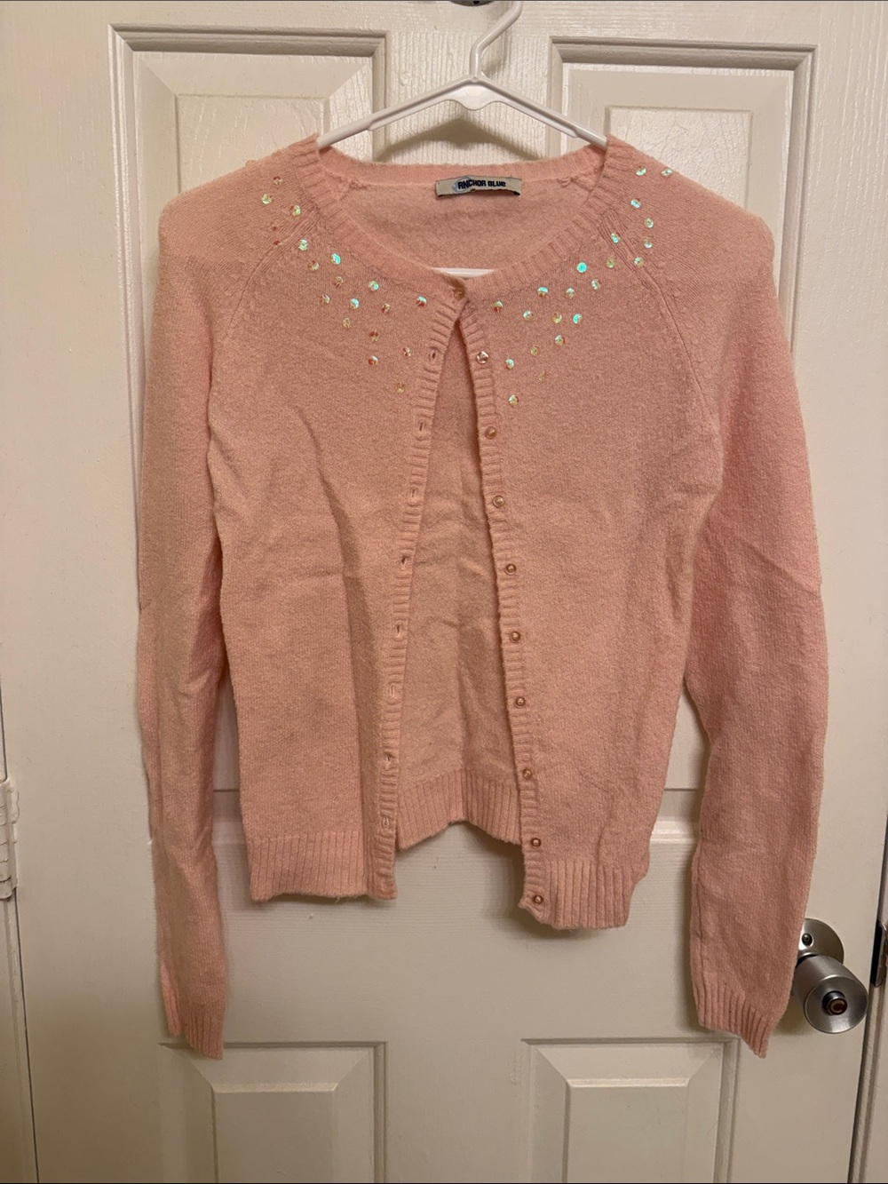 Women’s Embellished Pink Cardigan Sweater